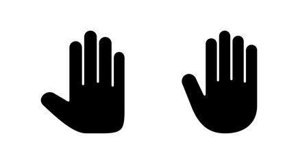 Hand icon vector. hand sign and symbol. palm