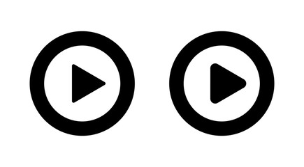 Play icon vector. Play button sign and symbol