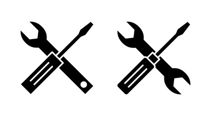 Repair tools icon vector. tool sign and symbol. setting icon. Wrench and screwdriver. Service