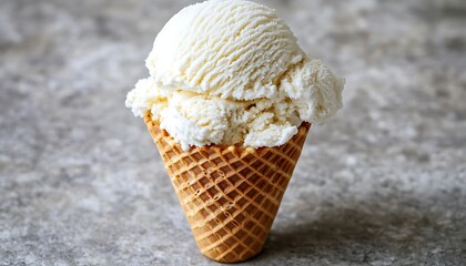 Vanilla ice cream cone