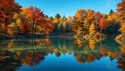 A close-up view shows multiple pumpkins, accented by green leaves, bathed in soft, warm sunlight.