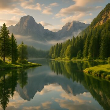 Peaceful Forest Reflections in Nature