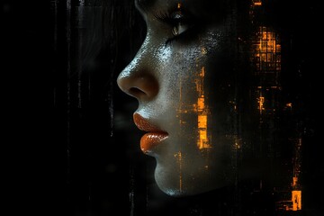 Digital portrait of a woman