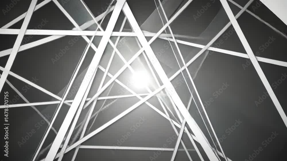 Poster modern architectural design with intersecting beams and geometric lines creates abstract interplay o
