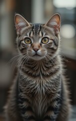 Naklejka premium Cute Tabby Cat Portrait
