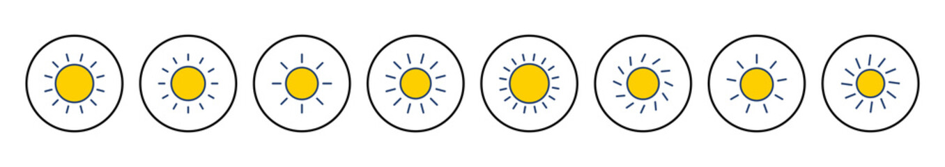 Sun icon vector. Brightness Icon vector