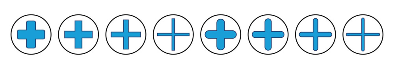 Fototapeta premium Plus Icon vector. Add plus icon