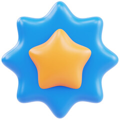 Badge Sticker 3D Icon Illustration