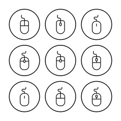 Mouse icon vector. click icon vector. pointer icon vector.