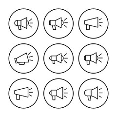 Megaphone icon vector. Loudspeaker icon vector.