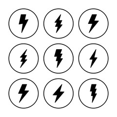 Lightning icon vector. electric icon vector. power icon. energy sign
