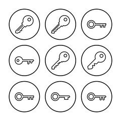 Key icon vector. Key vector icon. Key symbol