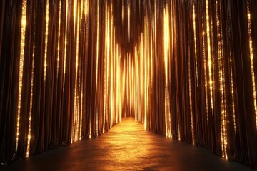Golden curtain pathway
