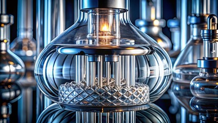 Close-up of Laboratory Glassware Component: Scientific Equipment Detail