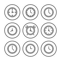 Clock icon vector. Time icon vector. watch icon symbol