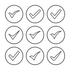 Check mark icon vector. Check mark icon. Tick mark symbol vector