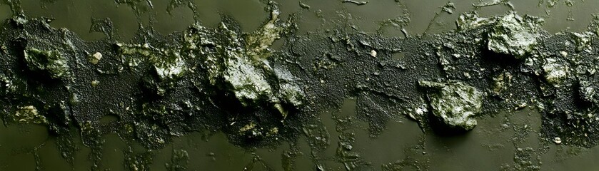 Obraz premium Abstract painting in deep green tones.