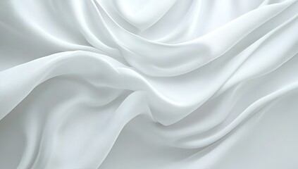 Obraz premium Smooth White Fabric Drape Texture