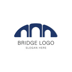 Bridge Logo Design Graphic Vector