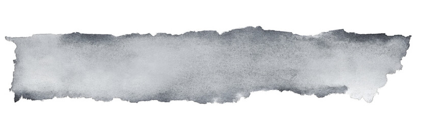 Obraz premium Abstract Watercolor Brush Stroke In Grey Color Isolated On Transparent Background