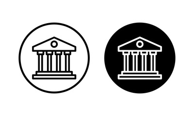 Bank icon vector illustration. Bank sign and symbol, museum, university