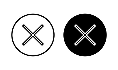 Fototapeta premium Close icon vector illustration. Delete sign and symbol. cross sign