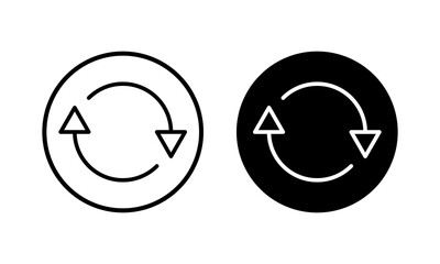 Refresh icon vector illustration. Reload sign and symbol. Update icon.