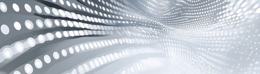 Abstract design of light and illuminated circles.