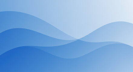 Obraz premium Serene Blue Waves: Abstract Gradient Background for Modern Design, Calm Atmosphere, and Creative Projects. Perfect for Web & Print!