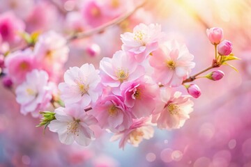 Fototapeta premium Delicate Pink Watercolor Floral Texture: Soft Background for Design