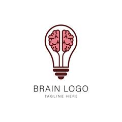Brain Logo Design Graphic Vector 