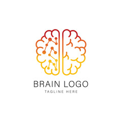 Brain Logo Design Graphic Vector 