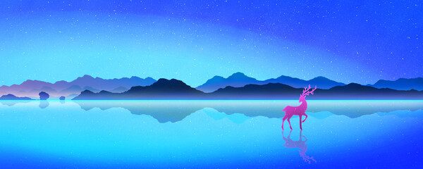 sunset in the mountains