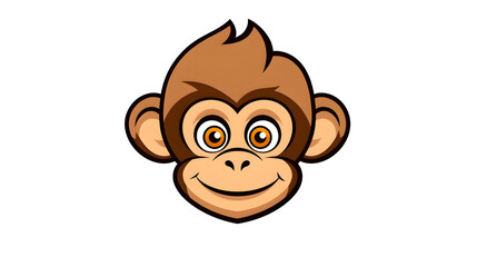 Professional Cute Female Monkey Head Cartoon Vector Illustration for Design Projects