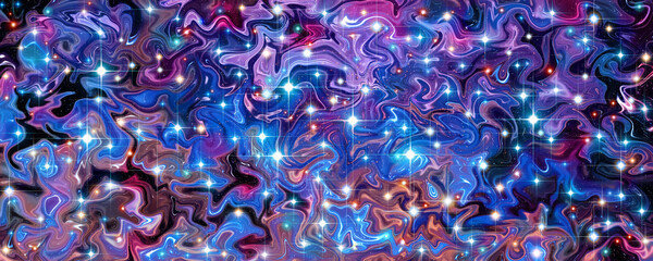 Abstract blue starry sky
