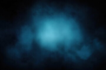 Soft blue fog or smoke gradually fading into darkness with a smooth glowing light effect in the center