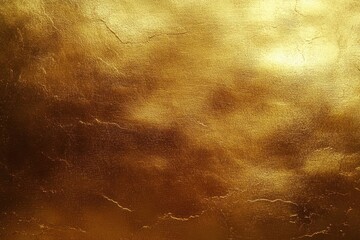 close-up of a golden textured surface with light reflections creating a warm and rich metallic effect