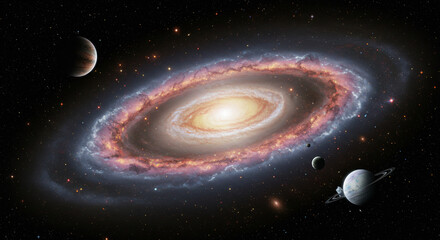 Fototapeta premium planet with space
