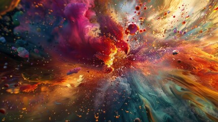 Abstract Colorful Explosion