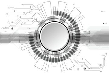 Vector technology circuit board communication concept for background