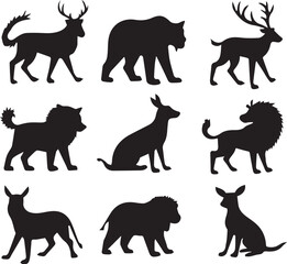 animals silhouettes vector