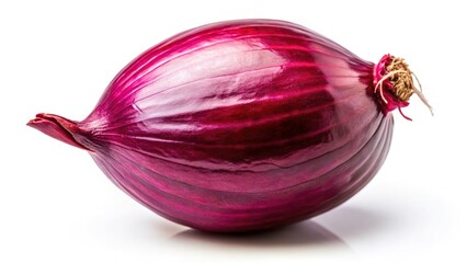 Tilt-Shift Red Onion Closeup, Miniature Food Photography, Macro Onion Image, Red Onion Texture,  White Background Food Photo