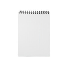 Blank notepad isolated on transparent background for notes, sketches, and presentations.