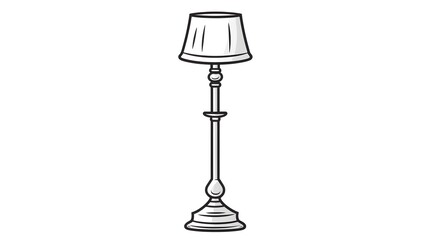Obraz premium Antique Floor Layout Line Drawing Illustration for Interior Design Inspiration