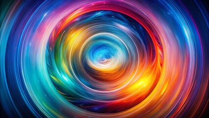 Dynamic Technology Circle Watercolor Background - Abstract Long Exposure Illustration