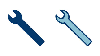 wrench icon vector isolated on white background. Wrench vector icon. Spanner symbol