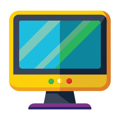 Six classic monitor gaming instrument isolated on white background