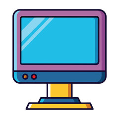 Six classic monitor gaming instrument isolated on white background