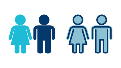 Man and woman icon vector isolated on white background. male and female symbol