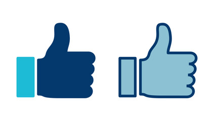 Obraz premium like icon vector isolated on white background. Thumbs up icon. social media icon